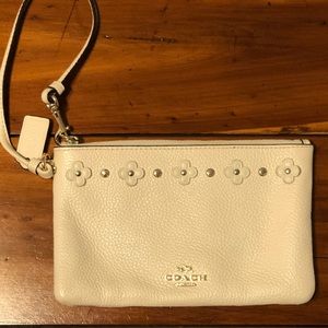 Coach off white wristlet